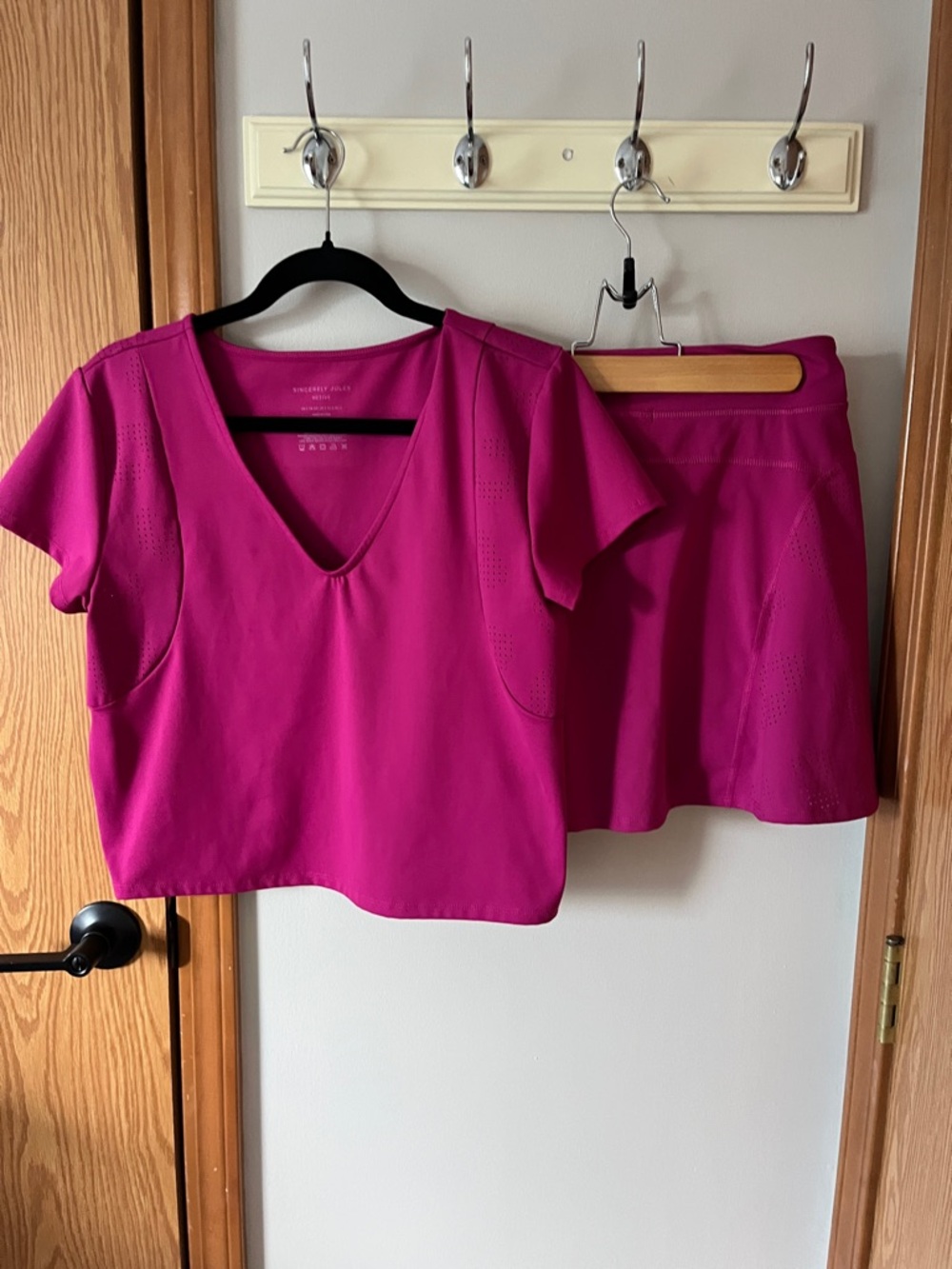 Sincerely Jules Pickleball  Fuchsia Two-Piece Top & Skirt Set